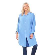 Load image into Gallery viewer, Italian Collar Button Knee Length Top
