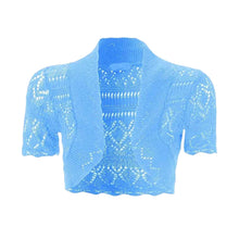 Load image into Gallery viewer, Thin Knit Crochet Short Sleeve Open Shrug
