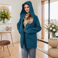 Load image into Gallery viewer, Italian Style Open Front Hooded Jacket
