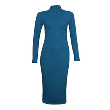 Load image into Gallery viewer, Turtle Polo Neck Bodycon Midi Dress
