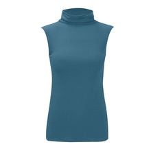 Load image into Gallery viewer, Polo Neck Sleeveless Slim Fit Top
