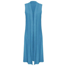 Load image into Gallery viewer, Sleeveless Waistcoat Long Maxi Cardigan
