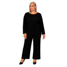 Load image into Gallery viewer, Side Tie Knot Long Sleeve Loungewear Set
