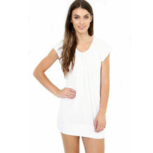 Load image into Gallery viewer, Short Sleeve Ruched Tunic Top
