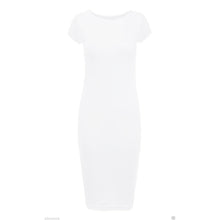 Load image into Gallery viewer, Plain Cap Sleeve Bodycon Fit Midi Dress

