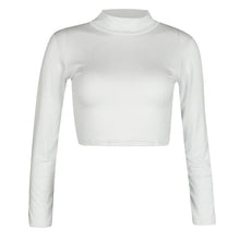Load image into Gallery viewer, Turtle Polo Neck Crop Top
