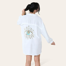 Load image into Gallery viewer, Long Sleeve Gold Sequin Eye Button Up Shirt
