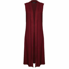 Load image into Gallery viewer, Sleeveless Waistcoat Long Maxi Cardigan
