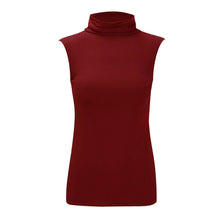 Load image into Gallery viewer, Polo Neck Sleeveless Slim Fit Top
