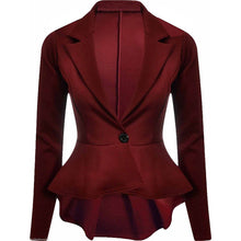 Load image into Gallery viewer, Crop Frill Shift Peplum Blazer Jacket
