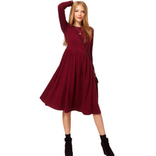 Load image into Gallery viewer, Frankie Swing Plain Midi Dress
