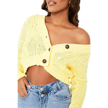 Load image into Gallery viewer, Cable Knitted Cropped Cardigan
