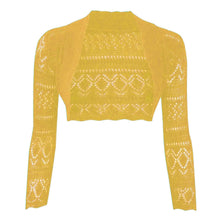 Load image into Gallery viewer, Crochet Thin Knit Long Sleeve Open Shrug
