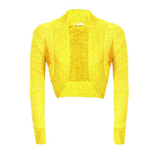 Load image into Gallery viewer, Lurex Knitted Long Sleeve Open Shrug
